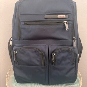 TUMI Compact Laptop Brief Pack - Navy